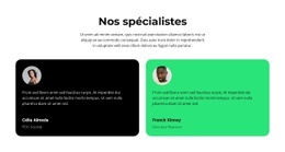 Nos Meilleurs Spécialistes - Modèles De Sites Web