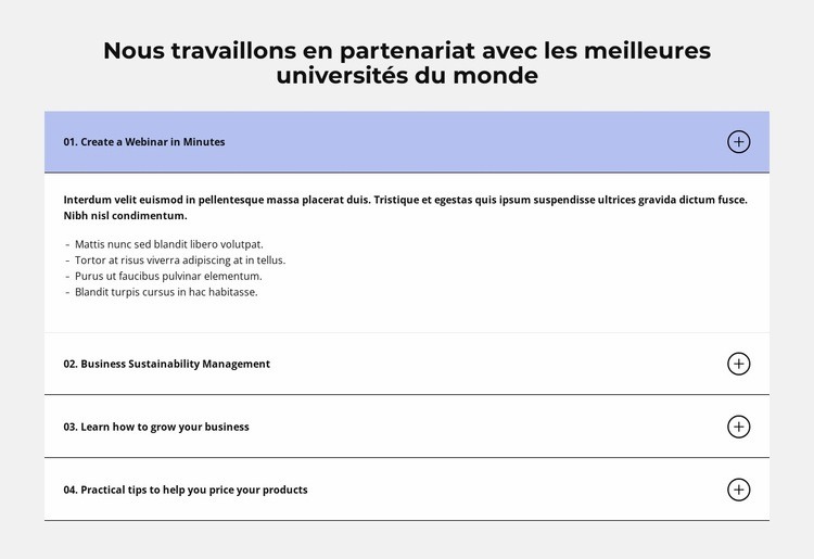 Cas les plus fréquents Modèle