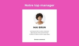Top Manager Dit : Modèle De Site Web D'Une Seule Page