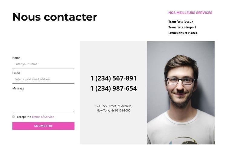 Communication Page de destination