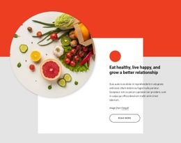 Eat Healthy, Live Happy - Html Code