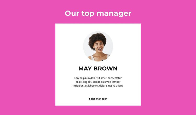 Top manager say HTML Template