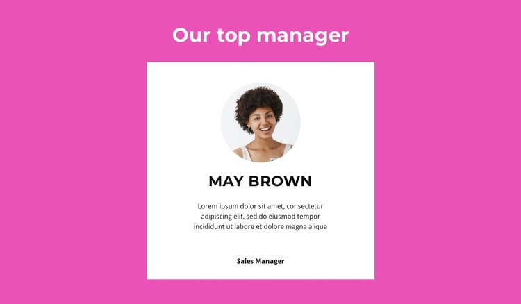 Top manager say HTML5 Template