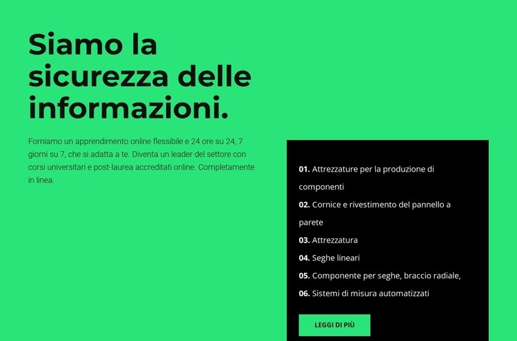 Sfera di sicurezza Costruttore di siti web HTML