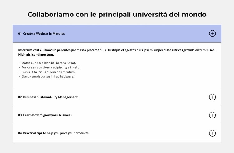 Casi più frequenti Pagina di destinazione