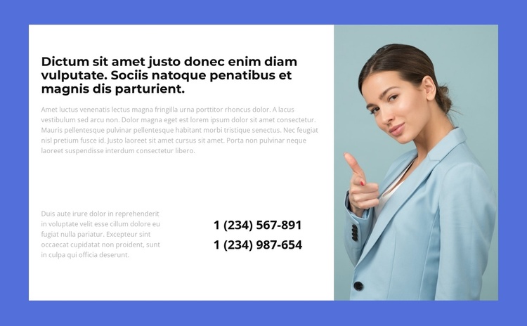 Call our manager Joomla Template
