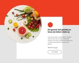 Eet Gezond, Leef Gelukkig - HTML-Sjabloon Van Één Pagina