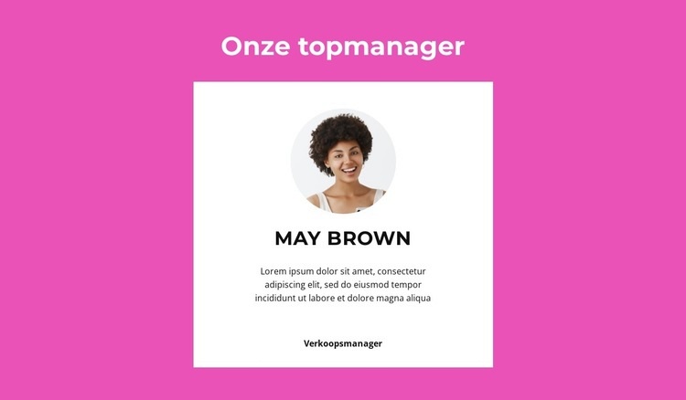 Topmanager zeg: Website mockup