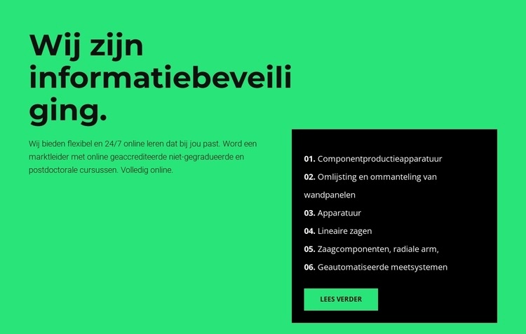 Veiligheidsbol Website ontwerp