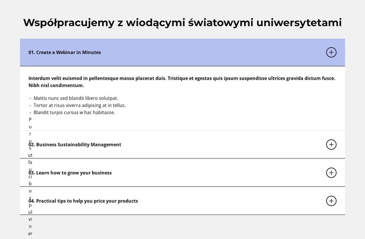 Najczęstsze przypadki Szablony do tworzenia witryn internetowych