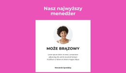 HTML Strony Dla Najwyższy Menedżer Mówi