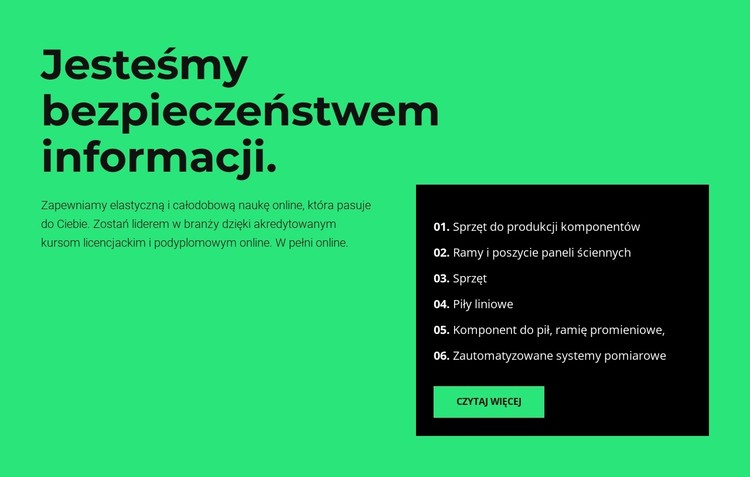 Sfera bezpieczeństwa Szablon CSS