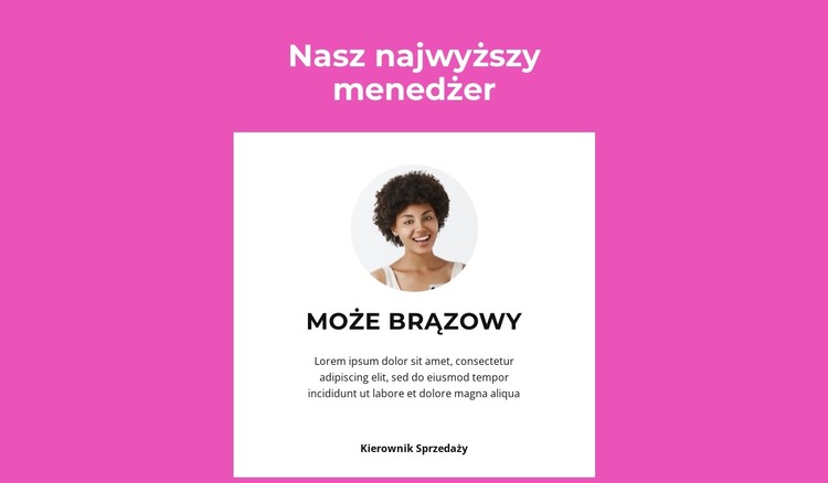 Najwyższy menedżer mówi Szablon CSS