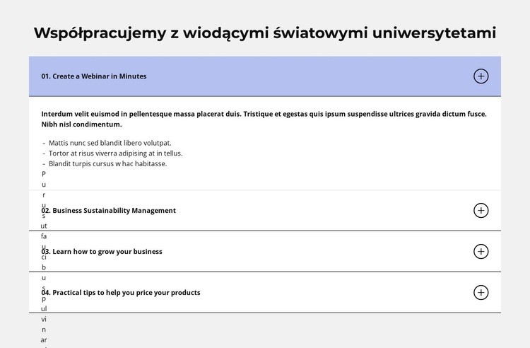 Najczęstsze przypadki Szablon HTML5