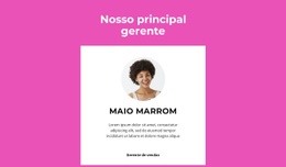 Gerente De Topo Dizer - Maquete De Webdesign