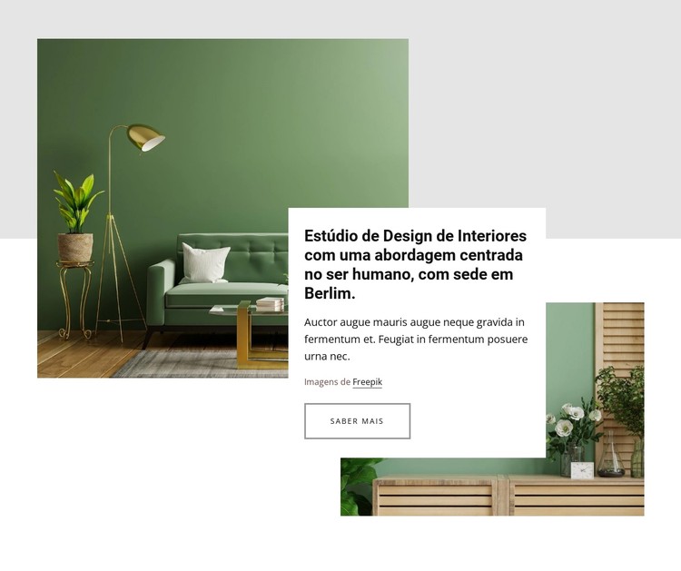 Interiores elegantes e de alta qualidade Template CSS