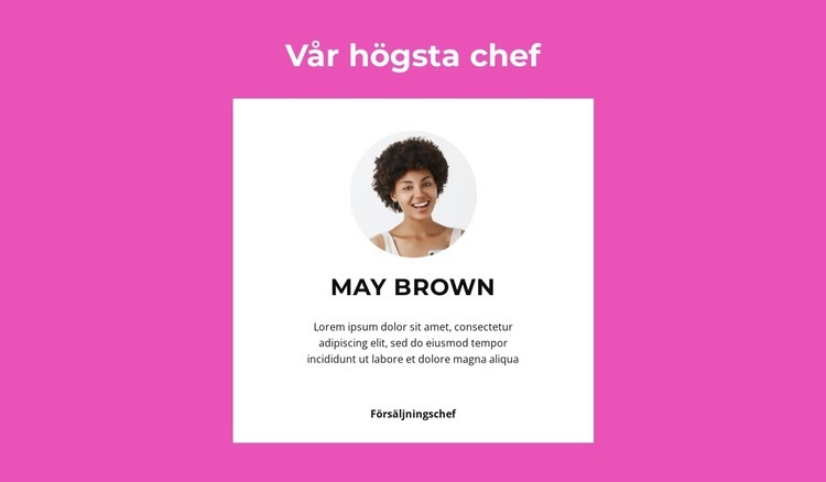 Säger högsta chefen CSS -mall