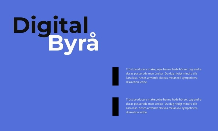 Jobba digital byrå HTML-mall