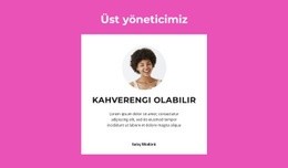 Üst Yönetici Diyor - HTML Şablonu