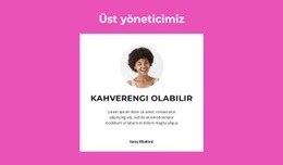 Üst Yönetici Diyor - Tek Sayfalık Web Sitesi Şablonu