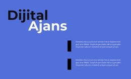 İş Dijital Ajansı - Ücretsiz Şablon