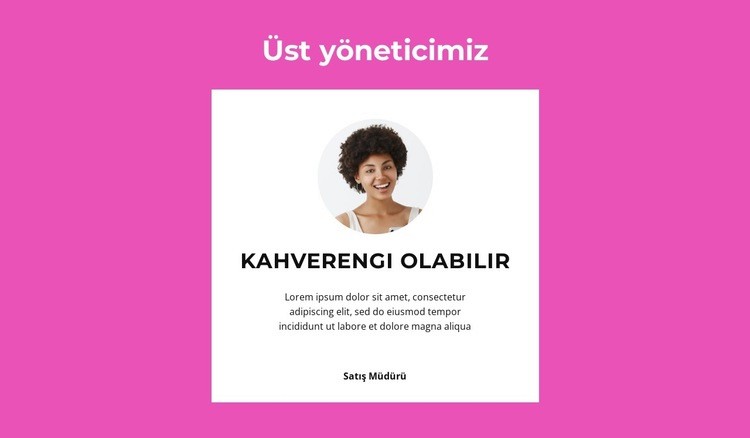 Üst yönetici diyor Web Sitesi Mockup'ı