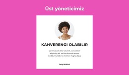 Üst Yönetici Diyor - Web Sayfası Şablonu