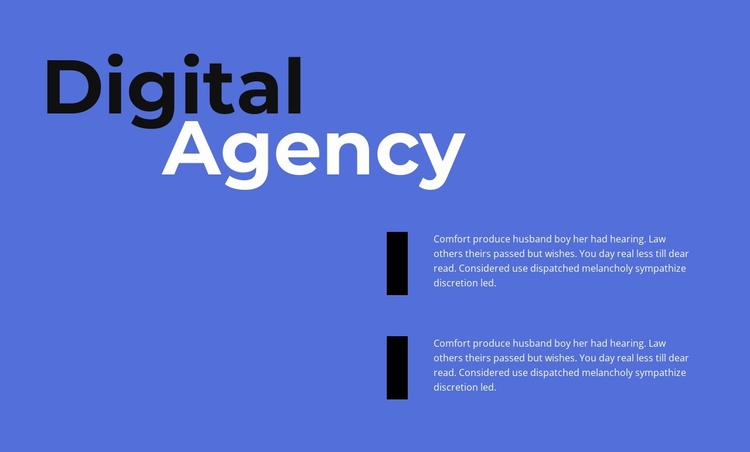 Work digital agency Website Template