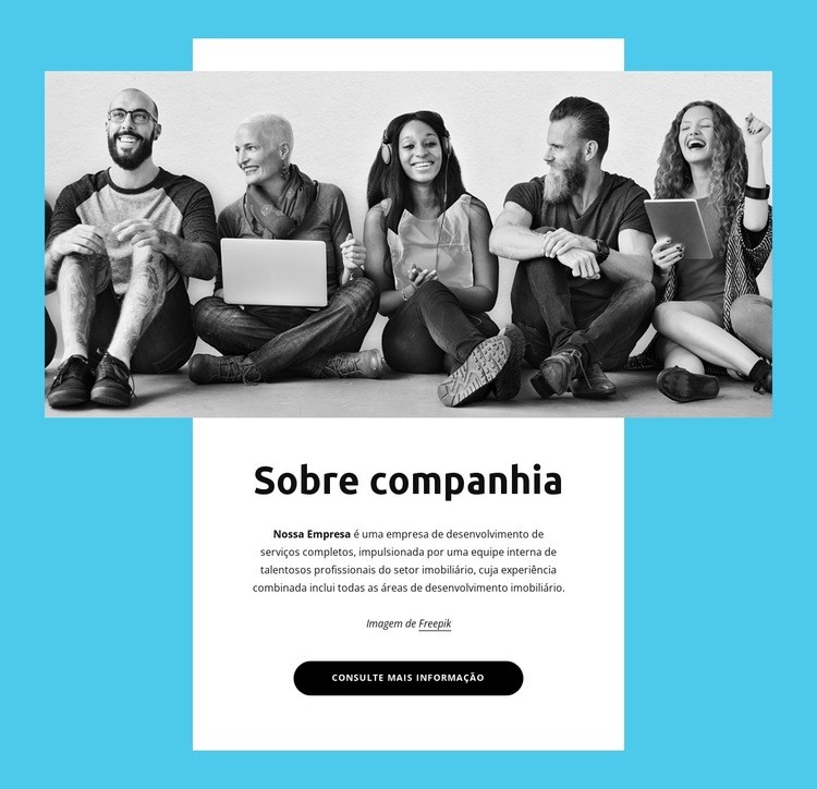 Equipe de desenvolvimento de software incrível Construtor de sites HTML