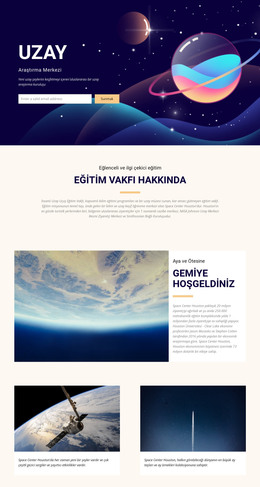 Uzay Için HTML Sayfa Tasarımı