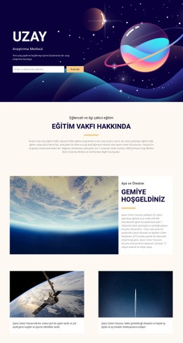 Uzay - Bir Sayfalık Şablon