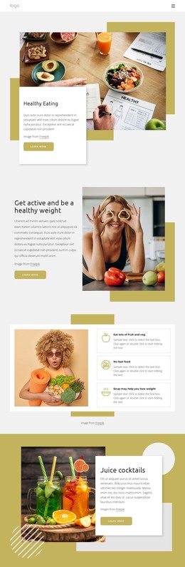 Focus On Healthy Eating - Awesome WordPress Theme