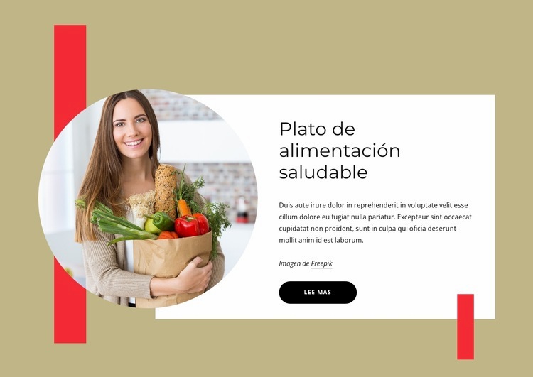 Comidas balanceadas Plantillas de creación de sitios web