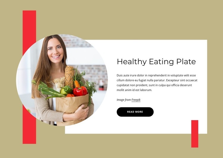 Balanced meals Homepage Design