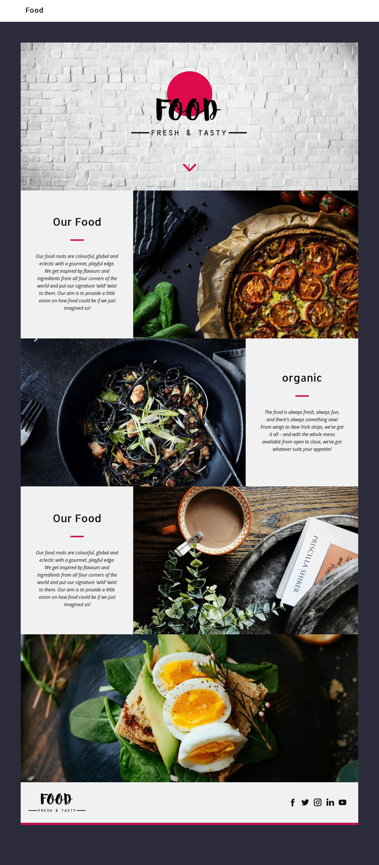Fine oriental restaurant Homepage Design