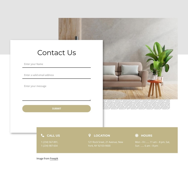 Use our contact form for all information requests One Page Template