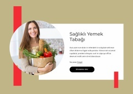 Dengeli Yemekler Için Açılış Sayfası Şablonu