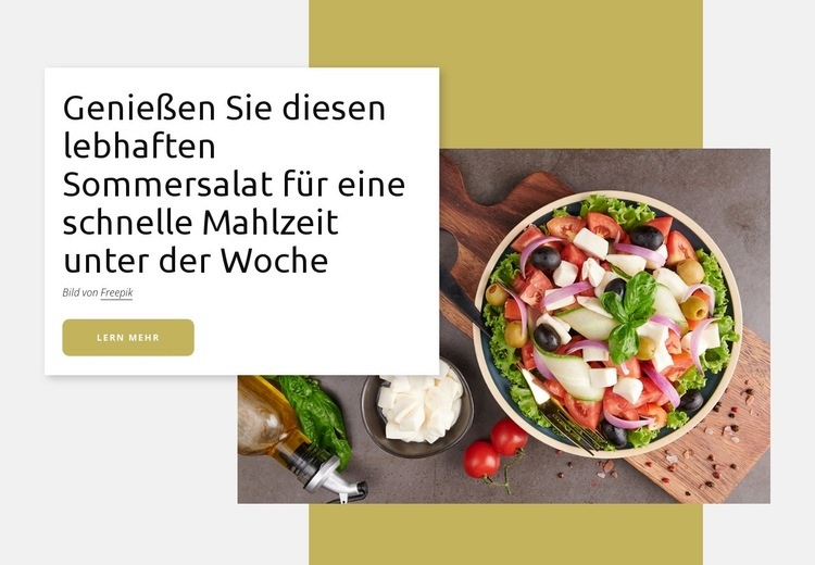 Lebendiger Sommersalat Eine Seitenvorlage