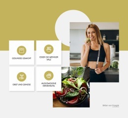 Erfahren Sie Mehr Über Gesunde Ernährung – Website-Mockup-Vorlage