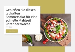 Lebendiger Sommersalat - Mobile Website-Vorlage