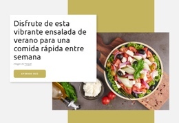 Diseño Del Sitio Para Ensalada De Verano Vibrante