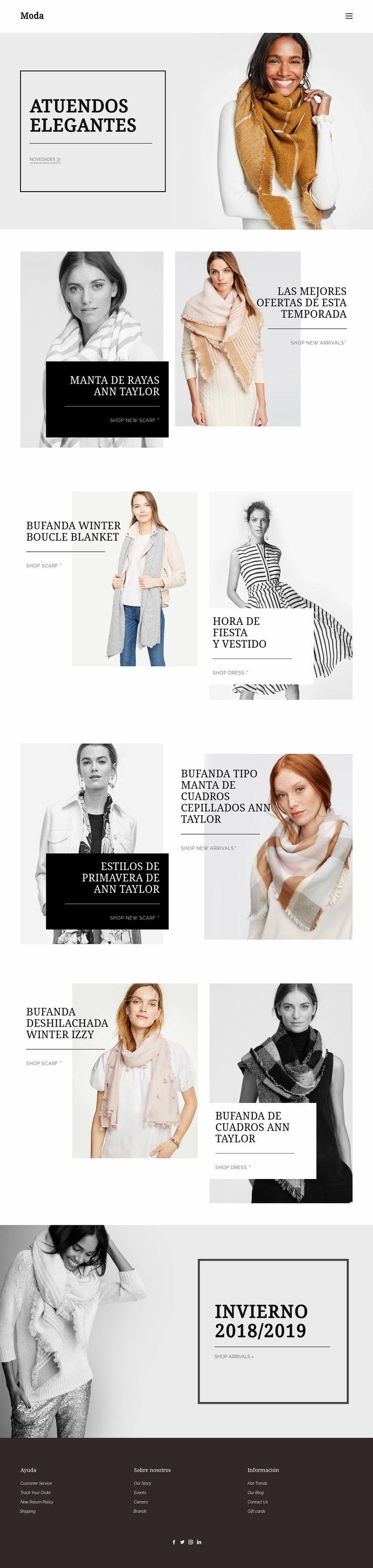 Servicio de personal shopper Diseño de páginas web