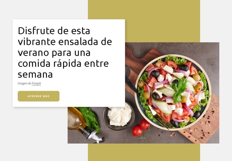 Ensalada de verano vibrante Página de destino