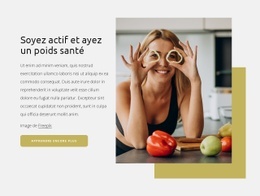 Une Conception De Site Web Exclusive Pour Avoir Un Poids Santé