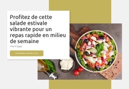 Conception Du Site Pour Salade D'Été Vibrante