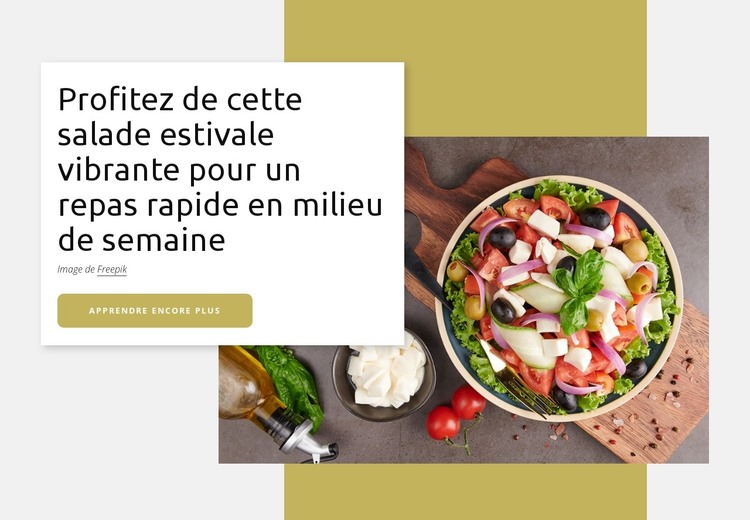 Salade d'été vibrante Modèle HTML