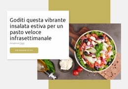 Modello Di Progettazione Gratuito Per Insalata Estiva Vivace