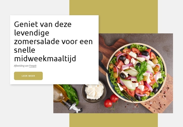 Levendige zomersalade Sjabloon voor één pagina