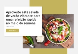Design Do Site Para Salada De Verão Vibrante