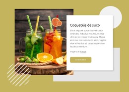 Coquetéis De Suco Modelo De Página De Destino